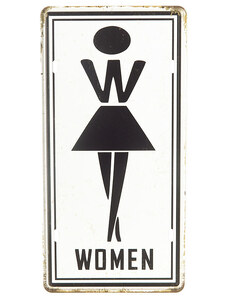 Plechová tabuľa WC ženy 15x30cm