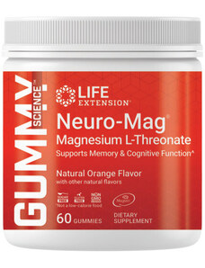 Life Extension Gummy Science Neuro-Mag Pomaranč, 60 ks, gummies, 144 mg