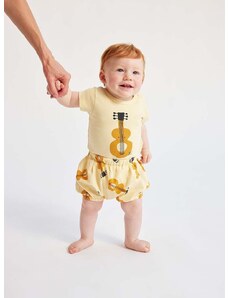 Detské bavlnené šortky Bobo Choses žltá farba, vzorované
