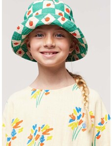 Detský bavlnený klobúk Bobo Choses zelená farba, bavlnený