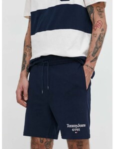 Bavlnené šortky Tommy Jeans tmavomodrá farba, DM0DM19153