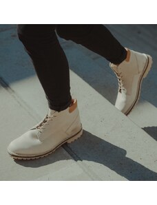 Vasky Hillside Vanilla - Dámske kožené členkové topánky béžové, ručná výroba jesenné / zimné topánky