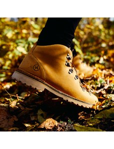 Vasky Highland Caramel - Dámske kožené členkové turistické topánky svetlohnedé, ručná výroba jesenné / zimné topánky