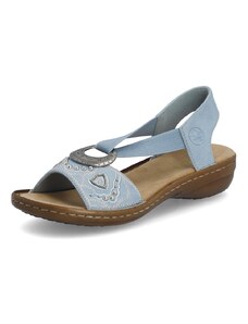 Dámske sandále RIEKER 608B9-10 modrá S4