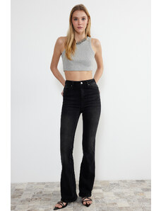 Trendyol Black More Sustainable High Waist Flare Jeans