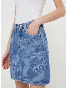 Rifľová sukňa Tommy Jeans mini,rovný strih,DW0DW17671