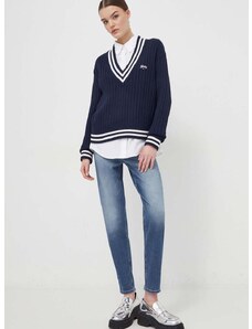 Bavlnený sveter Tommy Jeans tmavomodrá farba,DW0DW17758