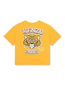 Detské bavlnené tričko Kenzo Kids žltá farba