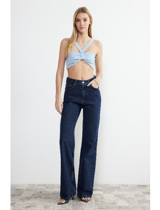 Trendyol Blue More Sustainable High Waist Wide Leg Jeans