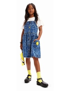 Dievčenské rifľové šaty Desigual mini, rovný strih
