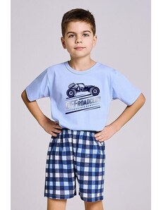 Taro Chlapčenské pyžamo Owen modré s terénnym vozidlom