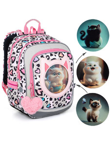 Ľahká školská taška s mačiatkami Topgal ENDY 23037