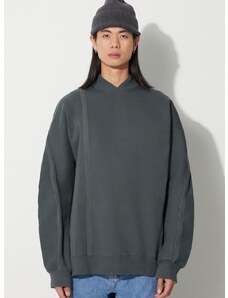 Bavlnená mikina A-COLD-WALL* Taped Sweatshirt pánska, šedá farba, jednofarebná ACWMW165