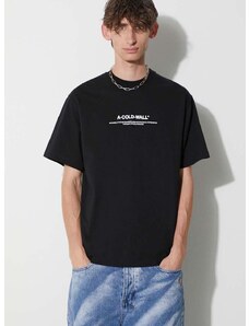 Bavlnené tričko A-COLD-WALL* CON PRO čierna farba, s potlačou, ACWMTS176B