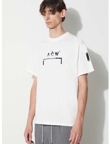 Bavlnené tričko A-COLD-WALL* Strata Bracket biela farba, s potlačou ACWMTS157C