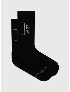 Ponožky A-COLD-WALL* BRACKET SOCK ACWMSK034A, pánske, čierna farba
