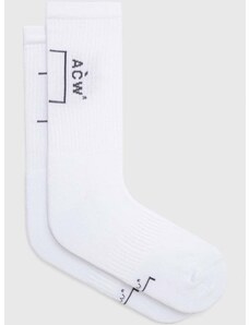 Ponožky A-COLD-WALL* BRACKET SOCK ACWMSK034C, pánske, biela farba
