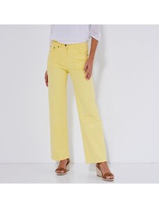 Blancheporte Široké strečové nohavice pre nižšiu postava žltá 036