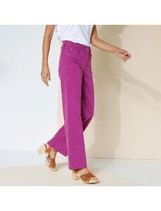 Blancheporte Široké strečové nohavice pre nižšiu postava purpurová 036