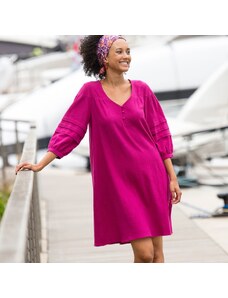 Blancheporte Jednofarebné rovné šaty purpurová 036