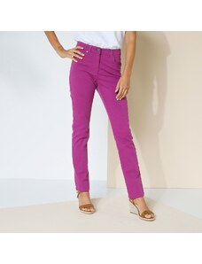 Blancheporte Rovné strečové nohavice pre nižšiu postavu purpurová 036