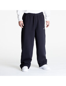 Pánske tepláky Nike Solo Swoosh Men's Open-Hem Brushed-Back Fleece Pants Black/ White