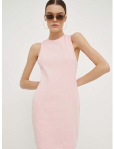 Šaty Juicy Couture ružová farba, mini, priliehavá