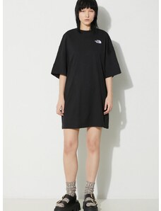 Šaty The North Face W S/S Essential Oversize Tee Dress čierna farba, mini, oversize, NF0A87NFJK31
