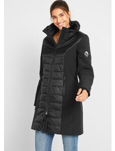 bonprix Outdoorová dlhá bunda, voduodpudzujúca, farba čierna