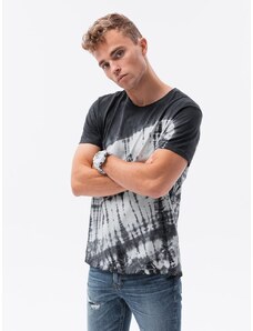 Ombre Clothing Grafitové pánske tričko S1617 v trendy dizajne