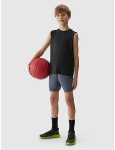 4F Chlapčenské rýchloschnúce športové šortky - šedé