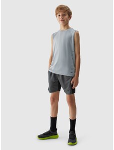 4F Chlapčenské rýchloschnúce športové šortky - čierne