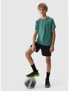 4F Chlapčenské rýchloschnúce športové šortky - čierne