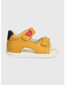 Detské kožené sandále Geox SANDAL MACCHIA žltá farba