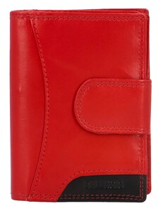 Dámska kožená peňaženka červeno/čierna - Bellugio Clouee červená