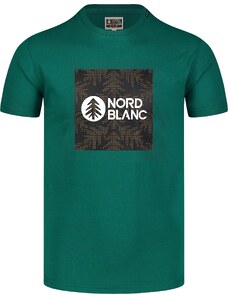 Nordblanc Zelené pánske bavlnené tričko SQUARED