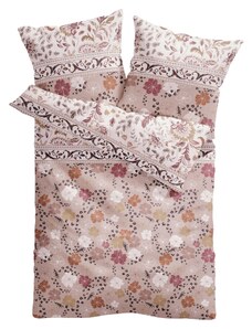 bonprix Posteľná bielizeň s kvetovaným dizajnom, farba hnedá, rozm. 1x 80/80 cm, 1x 135/200 cm