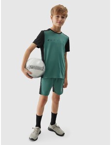 4F Chlapčenské rýchloschnúce športové šortky - zelené