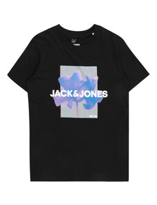 Jack & Jones Junior Tričko 'FLORALS' modrá / fialová / čierna / biela