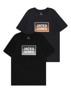 Jack & Jones Junior Tričko 'STEEL' námornícka modrá / koralová / čierna / biela