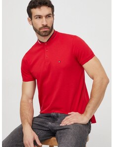 Polo tričko Tommy Hilfiger pánsky,červená farba,jednofarebný,MW0MW34752