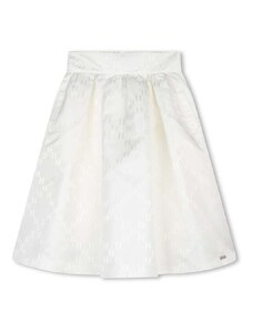 Dievčenská sukňa Karl Lagerfeld biela farba, mini, áčkový strih