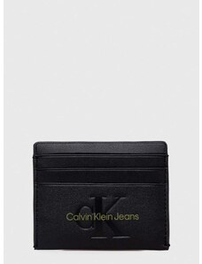 Puzdro na karty Calvin Klein Jeans čierna farba,K60K611987