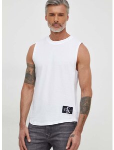 Bavlnené tričko Calvin Klein Jeans pánsky,biela farba,J30J325529