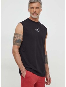 Bavlnené tričko Calvin Klein Jeans pánsky,čierna farba,J30J325211