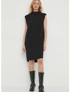 Bavlnené šaty G-Star Raw čierna farba, mini, rovný strih
