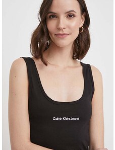 Bavlnený top Calvin Klein Jeans čierna farba, J20J221064