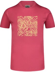 Nordblanc Ružové dámske bavlnené tričko PALMS