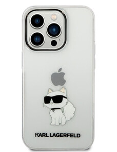 Apple iPhone 14 Pro Etui mit Karl Lagerfeld Choupette-Logo transparent