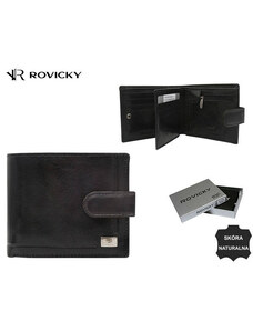 ROVICKY Kožená peňaženka PC-107L-BAR-2526 Čierna